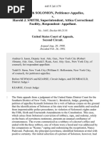 Kenneth Solomon v. Harold J. Smith, Superintendent, Attica Correctional Facility, Respondent, 645 F.2d 1179, 2d Cir. (1981)