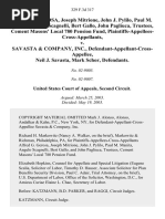 Alfred G. Gerosa, Joseph Mitrione, John J. Pylilo, Paul M. Manita, Angelo Scagnelli, Bert Gallo, John Pagliuca, Trustees, Cement Masons' Local 780 Pension Fund, Plaintiffs-Appellees-Cross-Appellants v. Savasta & Company, Inc., Defendant-Appellant-Cross-Appellee, Neil J. Savasta, Mark Schor, 329 F.3d 317, 2d Cir. (2003)