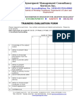 TTT Trainers Evaluation Form 2016