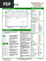 Excel 2010 Cheat Sheet