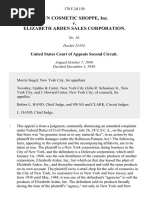 Sun Cosmetic Shoppe, Inc. v. Elizabeth Arden Sales Corporation, 178 F.2d 150, 2d Cir. (1949)