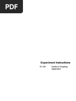 Experiment Instructions: KI 150 Hooke's Coupling Apparatus