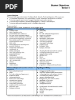 Student Objectives Senior 5