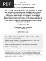 Willie Barnes v. Louis Sanzo, Amadio Petito and Don Maglione, Jr., Jointly and Severally, Both in Their Individual and Representative Capacities as President, Secretary and Vice-President, Respectively of Local 29 of the Laborers' International Union of North America/blasters, Drillrunners, and Miners Union and Local 29 of the Laborers' International Union of North America/blasters, Drillrunners, and Miners Union, 680 F.2d 3, 2d Cir. (1982)