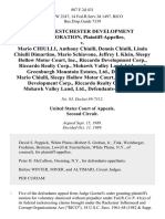 Cross Westchester Development Corporation v. Mario Chiulli, Anthony Chiulli, Dennis Chiulli, Linda Chiulli Dimartino, Mario Schiavone, Jeffrey I. Klein, Sleepy Hollow Motor Court, Inc., Riccardo Development Corp., Riccardo Realty Corp., Mohawk Valley Land, Ltd., and Greenburgh Mountain Estates, Ltd., Mario Chiulli, Sleepy Hollow Motor Court, Inc., Riccardo Development Corp., Riccardo Realty Corp., and Mohawk Valley Land, Ltd., 887 F.2d 431, 2d Cir. (1989)