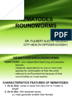 Nematodes Roundworms: Dr. Fulbert Alec R. Gillego City Health Officer-Ii/Cgdh-I