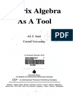 Matrix Algebra by A.S.Hadi