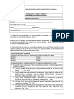 Formato Presentación de Queja Por Presunto Acoso Laboral PDF