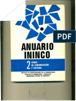 ANUARIO ININCO TEMAS DE COMUNICACIÓN Y CULTURA. VOL.2. CARACAS, 1989. Texto Completo. Versión Digital.