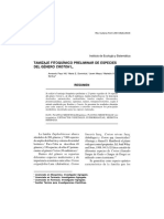 Tamizaje Fitoquímico Preliminar de Especies Del Género Croton L.