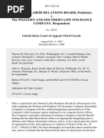 National Labor Relations Board v. The Western and Southern Life Insurance Company, 391 F.2d 119, 3rd Cir. (1968)