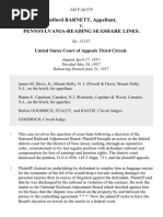 Belford Barnett v. Pennsylvania-Reading Seashare Lines, 245 F.2d 579, 3rd Cir. (1957)