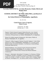 Lorraine Kromnick, Lorraine Brancato, Gladys Hirsh and Regina Katz v. School District of Philadelphia, and Board of Education of The School District of Philadelphia, 739 F.2d 894, 3rd Cir. (1984)