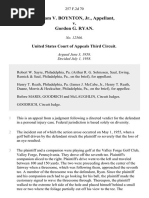 William v. Boynton, Jr. v. Gordon G. Ryan, 257 F.2d 70, 3rd Cir. (1958)