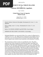 Government of The Virgin Islands v. Valdemar Hendricks, 476 F.2d 776, 3rd Cir. (1973)