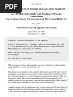 United States of America and Jack Aloff v. Jay Aster, Individually and Trading As Wingate Construction Co., National Surety Corporation and The Crouse-Hinds Co, 275 F.2d 281, 3rd Cir. (1960)