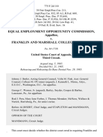 Equal Employment Opportunity Commission v. Franklin and Marshall College, 775 F.2d 110, 3rd Cir. (1985)