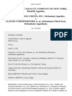 The Fidelity & Casualty Company of New York v. Superior Casing Crews, Inc. v. Lloyds Underwriters, Defendants-Third Party, 642 F.2d 147, 3rd Cir. (1981)