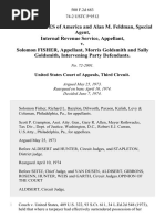 United States of America and Alan M. Feldman, Special Agent, Internal Revenue Service v. Solomon Fisher, Morris Goldsmith and Sally Goldsmith, Intervening Party, 500 F.2d 683, 3rd Cir. (1974)