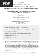 In Re Ernest Dykes Charlene Dykes, Debtors. General Motors Acceptance Corporation v. Ernest Dykes and Charlene Dykes, Charles J. Dehart, Iii, Trustee, 10 F.3d 184, 3rd Cir. (1993)