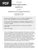 Woods, Housing Expediter v. Wolfe, 182 F.2d 516, 3rd Cir. (1950)