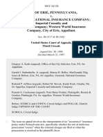 City of Erie, Pennsylvania v. Guaranty National Insurance Company Imperial Casualty and Indemnity Company Western World Insurance Company, City of Erie, 109 F.3d 156, 3rd Cir. (1997)