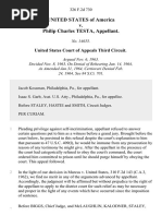 United States v. Philip Charles Testa, 326 F.2d 730, 3rd Cir. (1964)