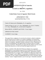 United States v. Gerald Lee Brown, 423 F.2d 751, 3rd Cir. (1970)