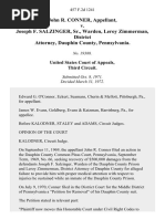 John R. Conner v. Joseph F. Salzinger, SR., Warden, Leroy Zimmerman, District Attorney, Dauphin County, Pennsylvania, 457 F.2d 1241, 3rd Cir. (1972)