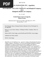 Louis M. McMaster Inc. v. Pennsbury Village Company and Klingbeil Company, A/K/A Klingbeil, Haddox & Company, 460 F.2d 520, 3rd Cir. (1972)