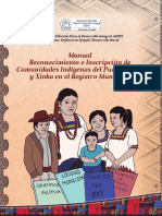 Manual de Inscripción de Comunidades Indígenas 