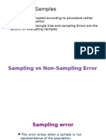 Sampling Errors