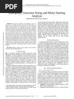 Emergency Generator Sizing and Motor Starting Analysis