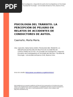 Caamano, Marta Maria (2006) - Psicologia Del Transito. La Percepcion de Peligro en Relatos de Accidentes de Conductores de Autos