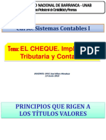 EL CHEQUE-Implicancia Tributaria y Contable