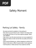 Safety Moment