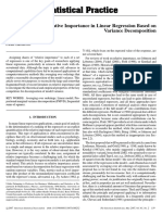 Statistical Practice: Estimators of Relative Importance in Linear Regression Based On Variance Decomposition