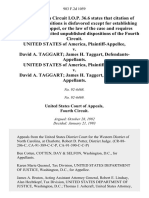 United States v. David A. Taggart James H. Taggart, United States of America v. David A. Taggart James H. Taggert, 983 F.2d 1059, 4th Cir. (1993)