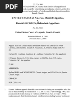 United States v. Donald Jackson, 23 F.3d 404, 4th Cir. (1994)