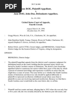 Jane Roe v. Jane Doe John Doe, 28 F.3d 404, 4th Cir. (1994)