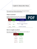 Adverbs - Compiled by Shaharuddin Othman: Type Adverb Example