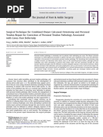 Surgical Technique For Combined D Wyer Calcaneal Osteotomy and Peroneal