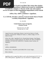 Jeffery Ray Addy v. C.J. Cepak, Warden Attorney General of The State of South Carolina, 91 F.3d 128, 4th Cir. (1996)