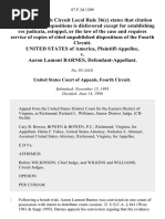 United States v. Aaron Lamont Barnes, 87 F.3d 1309, 4th Cir. (1996)