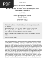 Edward Lee Smith v. Ira M. Coiner, Warden of The West Virginia State Penitentiary, 473 F.2d 877, 4th Cir. (1973)