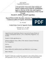 Donald X. Kidd v. David Williams, Warden Attorney General of The Commonwealth of Virginia, 922 F.2d 836, 4th Cir. (1991)