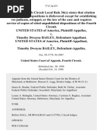 United States v. Timothy Dwayne Bailey, United States of America v. Timothy Dwayne Bailey, 77 F.3d 471, 4th Cir. (1996)