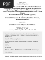 Marie M. McMahon v. Donald Kent John H. Johnston Donald L. Bowman, 898 F.2d 146, 4th Cir. (1990)