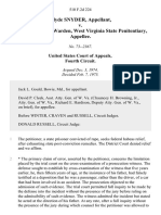 Clyde Snyder v. Ira M. Coiner, Warden, West Virginia State Penitentiary, 510 F.2d 224, 4th Cir. (1975)