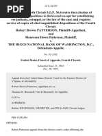 Robert Brown Patterson, and Maureeen Down Patterson v. The Riggs National Bank of Washington, D.C., Defendant-Appelle, 14 F.3d 595, 4th Cir. (1993)